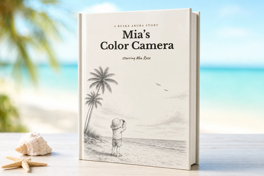 The printed hardcover: Mia's Color Camera